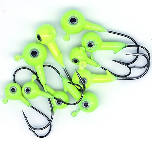 

10 pcs Jig Head Lead Fishing Hooks Sea Fishing / Fly Fishing / Ice Fishing Thin Hang-Nail