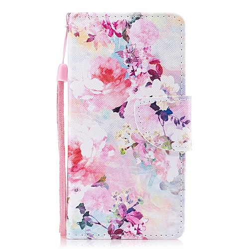 

Case For Huawei P8 Lite (2017) / Huawei P8 Lite Wallet / Card Holder / Flip Full Body Cases Flower Hard PU Leather