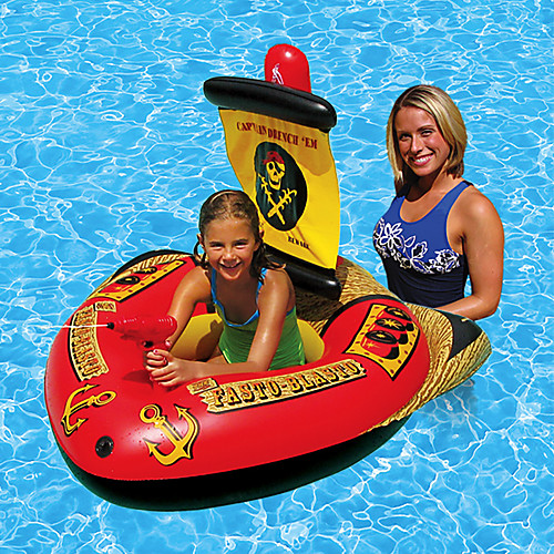 

Inflatable Pool Float Inflatable Ride-on Inflatable Pool Funny Soft Plastic Summer Pirate Ship Pool Boys and Girls Kid's