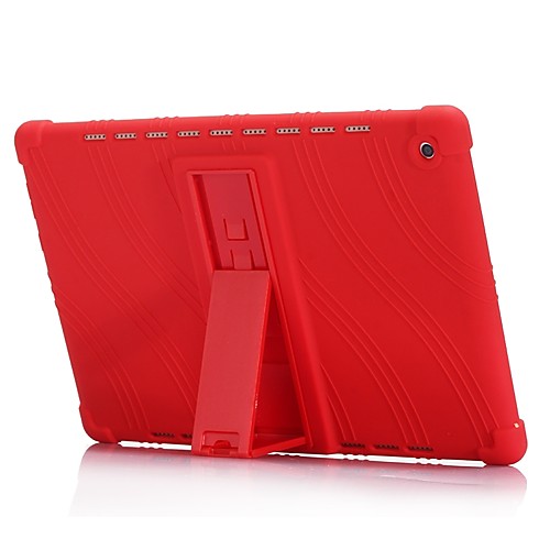 

Кейс для Назначение Huawei MediaPad MediaPad M5 10 Защита от удара / со стендом Кейс на заднюю панель Однотонный Мягкий Силикон для MediaPad M5 10
