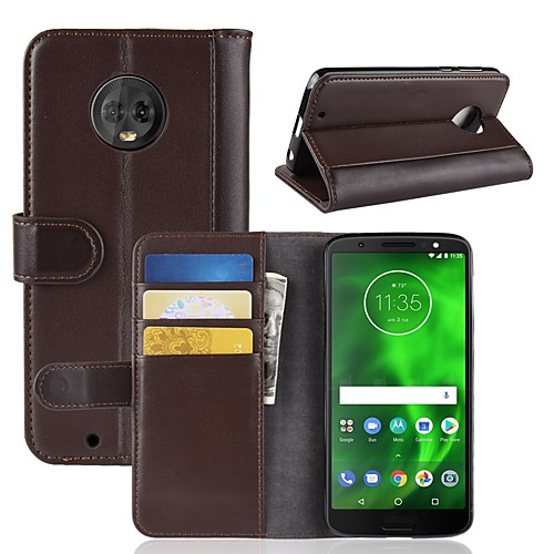 

Phone Case For Motorola Full Body Case Leather Wallet Card Moto Z2 play Moto X4 MOTO G6 Moto G6 Play Moto G6 Plus Moto G5 Moto G4 Play Moto E4 Plus Moto E4 Moto C plus Wallet Card Holder Flip Solid