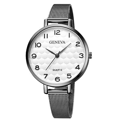 

Geneva Women's Wrist Watch Quartz New Design Casual Watch Cool Alloy Band Analog Casual Fashion Black / Silver / Gold - Black / White Rose Gold Gold / White One Year Battery Life