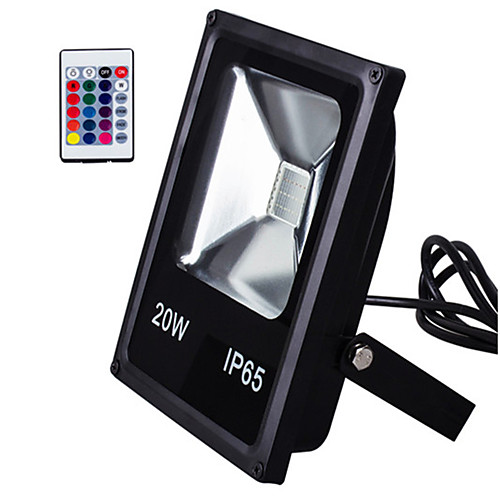

1pc 20 W LED Floodlight Lawn Lights Waterproof Remote Controlled Decorative RGB 85-265 V Outdoor Lighting Courtyard Garden 1 LED Beads