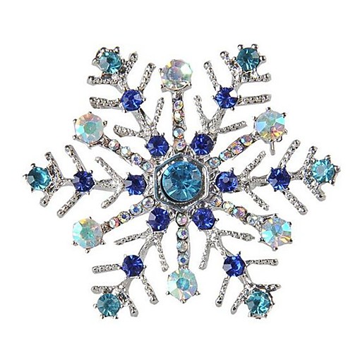 

Women's Brooches Stylish Snowflake Ladies Stylish Classic Rhinestone Brooch Jewelry White Blue For Daily Cosplay Costumes Festival
