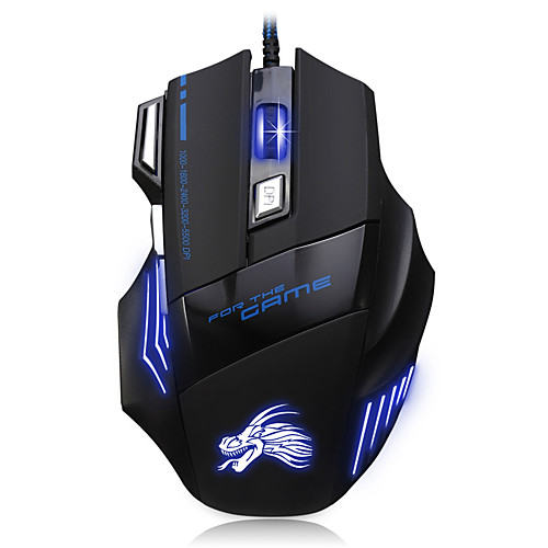 

Factory OEM Проводной USB Gaming Mouse RGB свет 5500 dpi 3 Регулируемые уровни DPI 7 pcs Ключи
