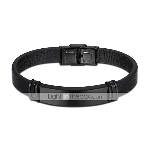 

Men's Vintage Bracelet Leather Bracelet Vintage Style Creative Vintage Punk Leather Bracelet Jewelry Black For Daily Street / Steel Stainless