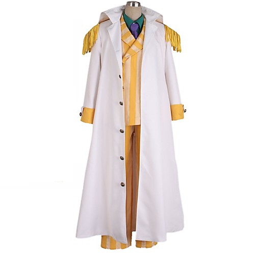 

Inspired by One Piece Borsalino Anime Cosplay Costumes Japanese Cosplay Suits Color Block Long Sleeve Coat Blouse Pants For Men's / Cloak / Tie / Cloak / Tie