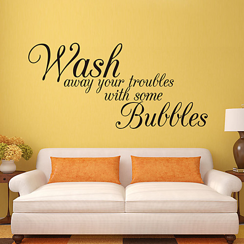

Decorate Wash Away Hyour Troubles Art Wall Sticker Decoration Decals Mural Painting Removable Decor Wallpaper 2758cm