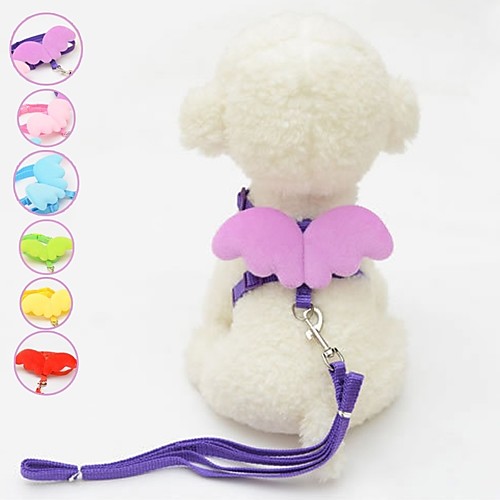 

Dog Cat Harness Foldable Vest For Dog / Cat Solid Colored Plastics Purple Yellow Red Blue Pink