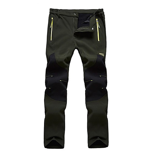 

Men's Hiking Pants Trousers Solid Color Winter Outdoor Windproof Breathable Stretchy Wear Resistance Elastic Waist Pants / Trousers Army Green Grey Black Hunting Hiking Camping L XL XXL XXXL 4XL