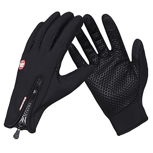 

Winter Winter Gloves Bike Gloves / Cycling Gloves Mountain Bike MTB Anti-Slip Touch Screen Thermal Warm Windproof Full Finger Gloves Touch Screen Gloves Sports Gloves Fleece Silicone Gel Black Fuchsia