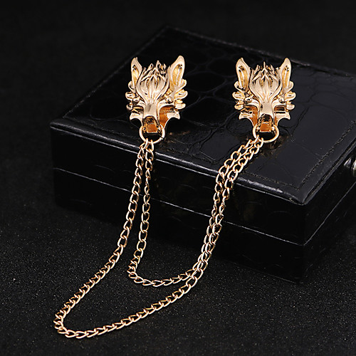 Men's Brooches Vintage Style Link / Chain Wolf Head Creative Statement Fashion Hip-Hop Brooch Jewelry Silver Gold For Halloween Street
Men's Brooches Vintage Style Link / Chain Wolf Head Creative Statement Fashion Hip-Hop Brooch Jewelry Silver Gold For Halloween Street