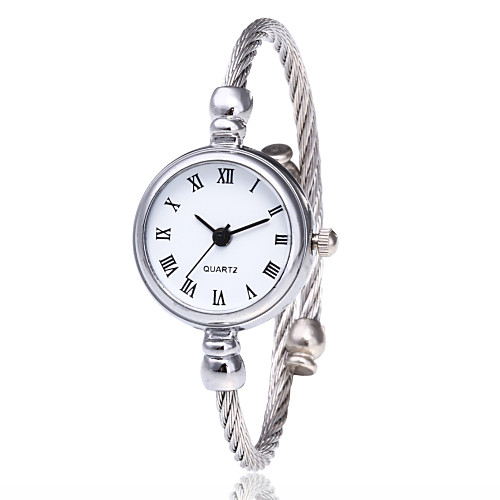

Women's Bracelet Watch Wrist Watch Quartz Black / Silver / Gold Casual Watch Analog Ladies Fashion Minimalist - Silvery / White Gold / White Black / Silver