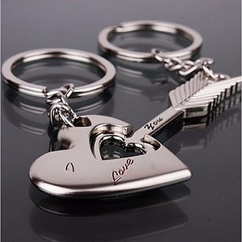 

Keychain Heart Arrow Simple Fashion Ring Jewelry Silver For Daily Date