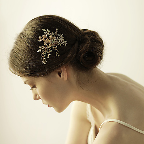 

Rhinestone Hair Combs with Crystals / Rhinestones 1 Piece Wedding Headpiece