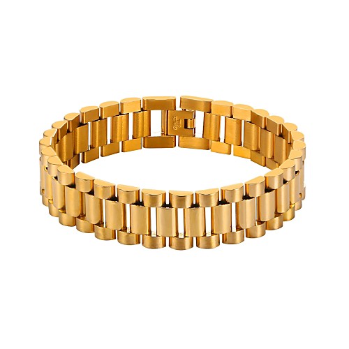 

Men's Bracelet Thick Chain Weave Trendy Fashion Stainless Steel Bracelet Jewelry Gold / Black / Silver For Gift Daily