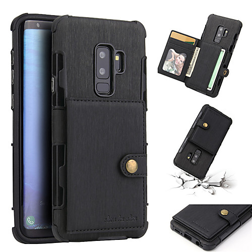 

Case For Samsung Galaxy S9 / S9 Plus / S8 Plus Wallet / Card Holder / Shockproof Back Cover Solid Colored Hard PU Leather
