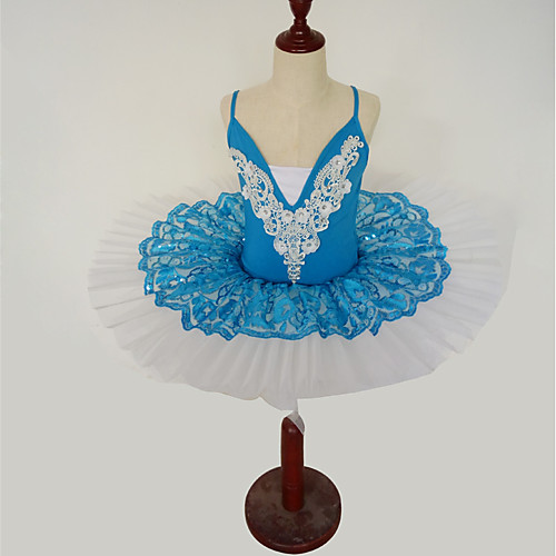 

Ballet Tutus Lace Ruching Girls' Performance Sleeveless Spandex