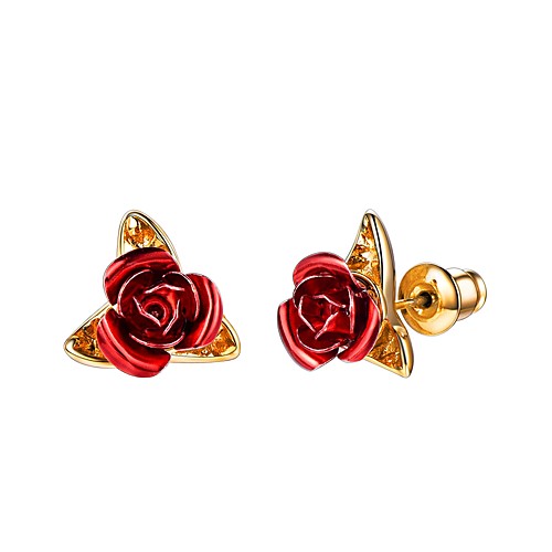 

Women's Stud Earrings Stylish Roses Flower Ladies Romantic Fashion Earrings Jewelry Rose Gold / Silver / Gold For Gift Daily 1 Pair