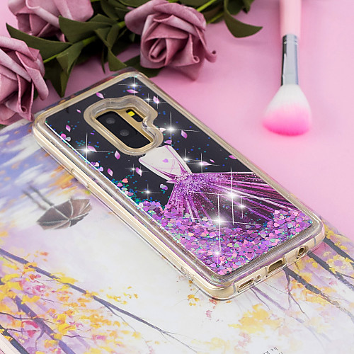 

Case For Samsung Galaxy S9 / S9 Plus / S8 Plus Flowing Liquid / Pattern / Glitter Shine Back Cover Sexy Lady Soft TPU