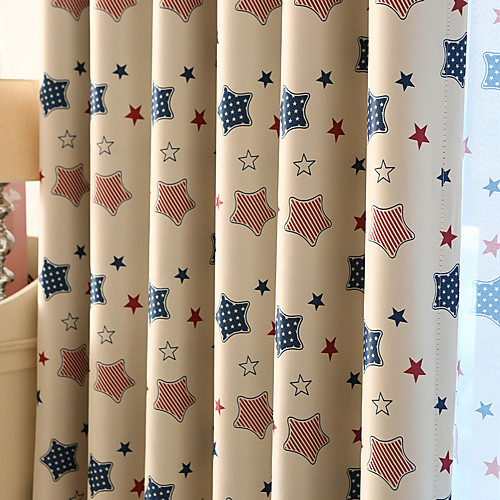 

Two Panel Children's Room Living Room Bedroom Dining Room Embroidered Curtain