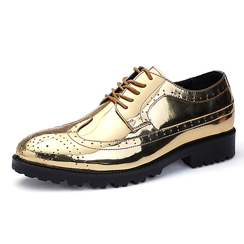 

Men's Oxfords Formal Shoes Daily Party & Evening PU Gold Silver Fall