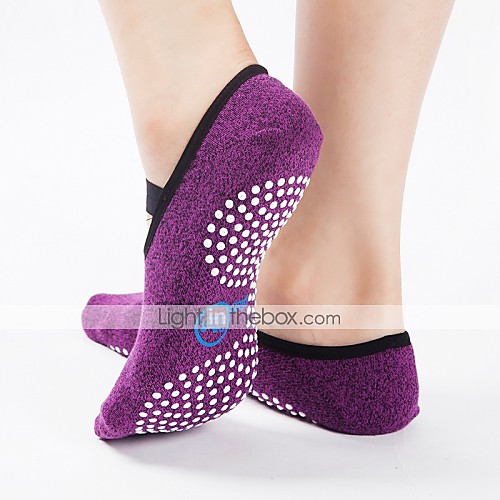 

Women's Yoga Socks Socks Yoga Wearproof Sweat-wicking Non-Skid Yoga Pilates Barre 1 Pair Sports Letter 100% Cotton Black Violet Grey / High Elasticity