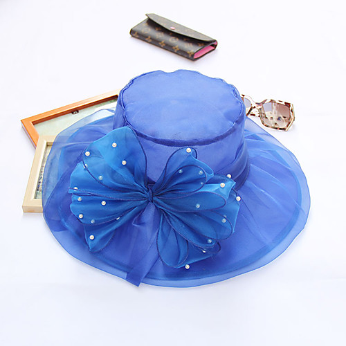 

Organza Hats with Imitation Pearl / Flower 1pc Wedding / Party / Evening Headpiece