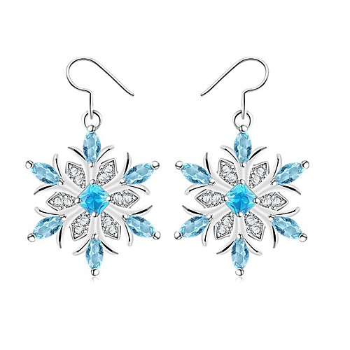 

Women's Drop Earrings Classic Stylish Snowflake Ladies Stylish Classic Earrings Jewelry Silver For Daily 1 Pair