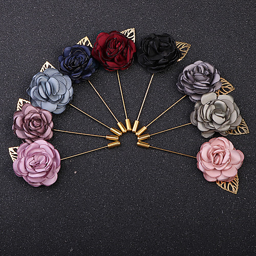 

Women's Brooches Classic Stylish Roses Flower Fashion Vintage British Imitation Diamond Brooch Jewelry Wine Navy Pearl Pink For Party Daily