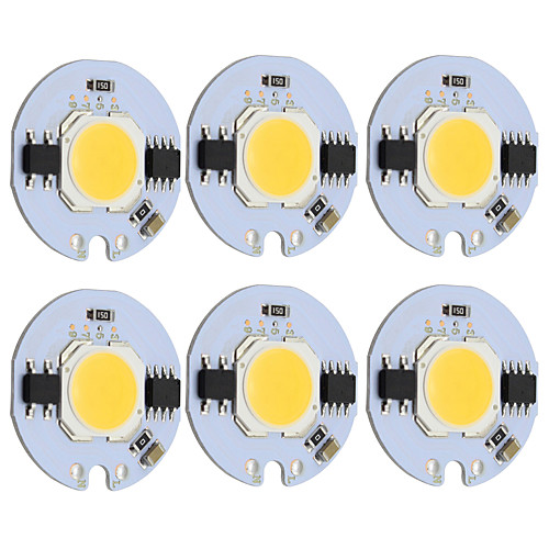 

9W Round COB Led Chip Smart IC AC 220V for DIY Ceiling Light Downlight Spotlight Warm/Cold White (6 Pcs)