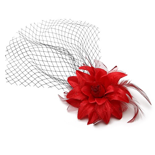 

Net Fascinators with Flower 1pc Wedding / Special Occasion / Birthday Headpiece