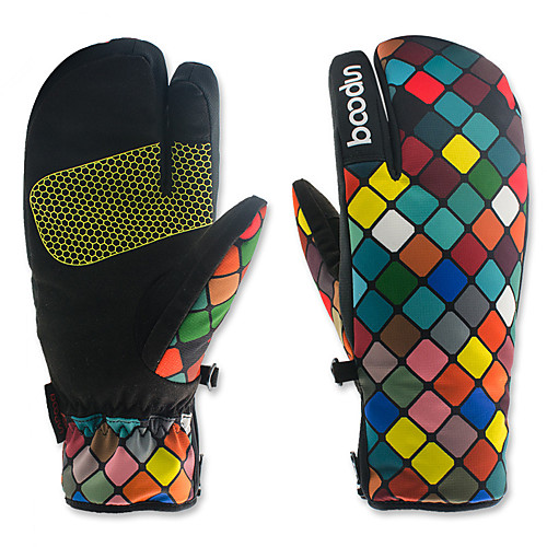 

Ski Mittens Men's Women's Snowsports Winter Waterproof Breathable Warm PU Leather Cotton / Polyester Ski / Snowboard Snowboarding