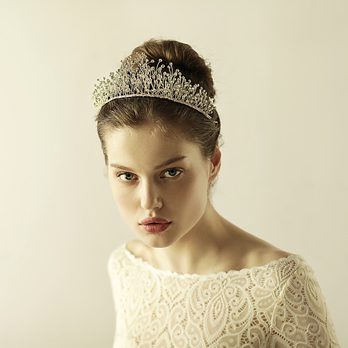 

Rhinestone Tiaras with Crystals / Rhinestones 1 Piece Wedding / Party / Evening Headpiece