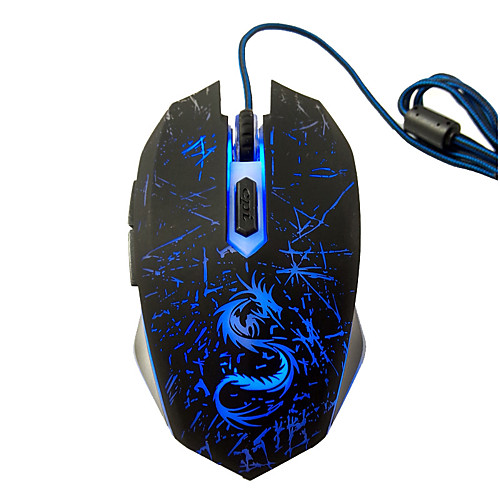 

LITBest DTIME Wired USB Gaming Mouse Led Light 3200 dpi 4 Adjustable DPI Levels 6 pcs Keys 6 Programmable Keys