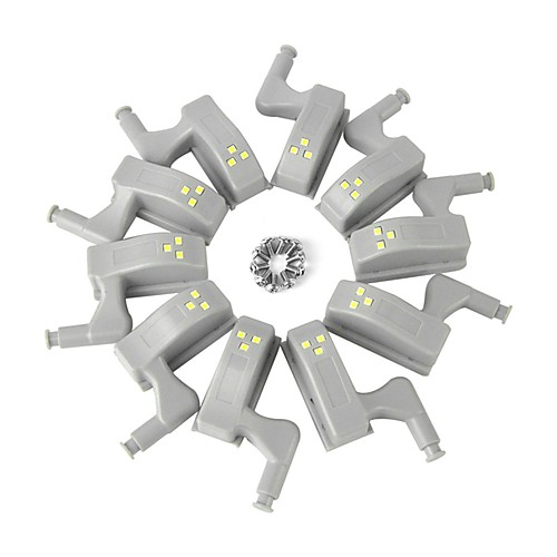

Universal Furniture Wardrobe Cabinet Kitchen LED Door Kitchen White Night Light Hinges Light Energy Saving 10 pc