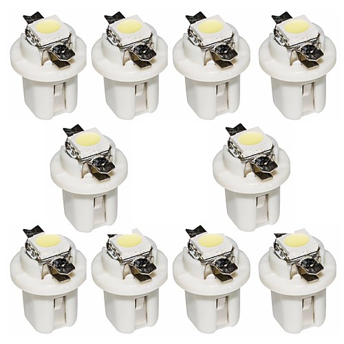 

Auto LED B8.3 5050 1 SMD DC 12V Car Dashboard Instrument Signal Light Blue / Cold White (10 Pcs)