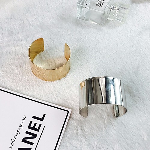 

Women's Bracelet Bangles Wide Bangle Classic Stylish Creative Simple Trendy Hyperbole Alloy Bracelet Jewelry Gold / Silver For Street Club