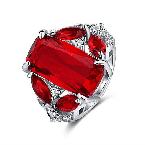 

Band Ring Vintage Style Red Copper Rhinestone Platinum Plated Hope Ladies Elegant Vintage 1pc 6 7 8 9 10 / Women's / Statement Ring / Solitaire