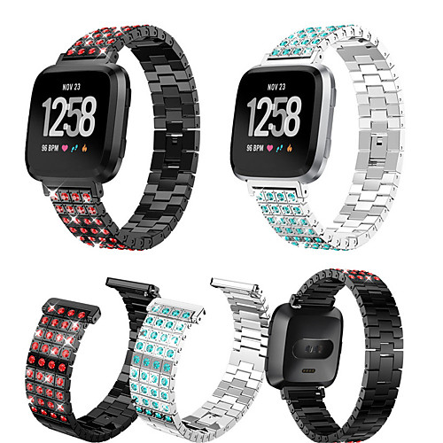 

Watch Band for Fitbit Versa Fitbit Sport Band Stainless Steel Wrist Strap