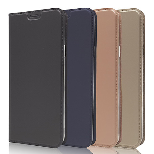 

Phone Case For Samsung Galaxy Full Body Case Leather Wallet Card S9 S9 Plus S8 Plus S8 S7 edge S7 Wallet Card Holder with Stand Solid Color Hard PU Leather
