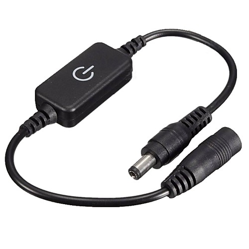 

1PC DC 5.5 x 2.1 mm Mini Inline Touch Dimmer Controller Adapter for LED Strip Lights DC 12V 4A