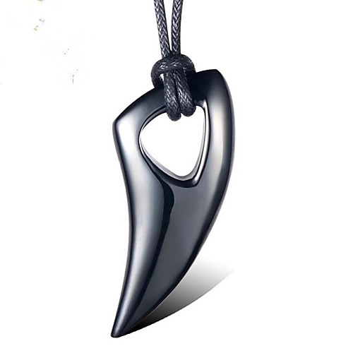 

Men's Pendant Necklace Stylish Creative Knife Fashion Horns Silver Black 60 cm Necklace Jewelry 1 set For Party / Evening Daily