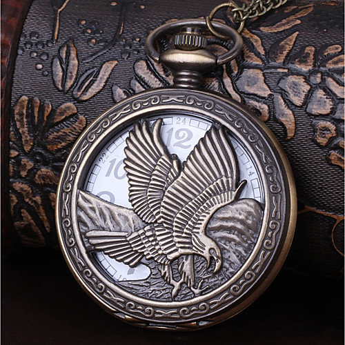 

Men's Couple's Pocket Watch Quartz Bronze Casual Watch Cool Analog Vintage Casual - Bronze