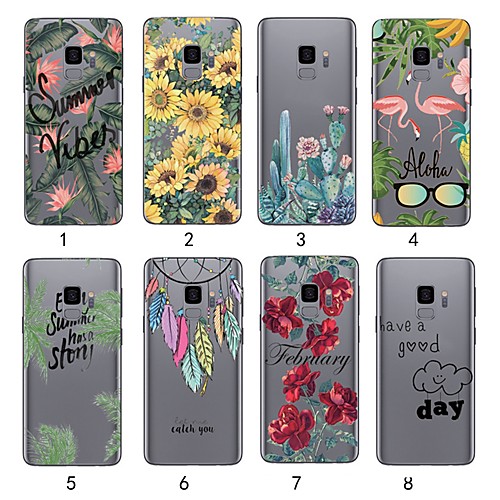 

Case For Samsung Galaxy S9 / S9 Plus / S8 Plus Ultra-thin / Transparent Full Body Cases Plants Soft TPU