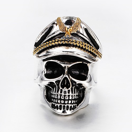 

Men's Statement Ring Ring 1pc Silver Copper Army Street Bar Jewelry Retro Skull