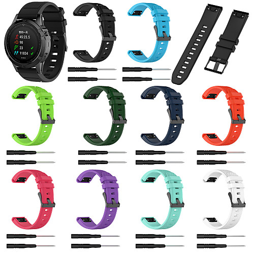 

Ремешок для часов для Approach S60 / Fenix 5 / Garmin Quatix 5 Garmin Спортивный ремешок силиконовый Повязка на запястье