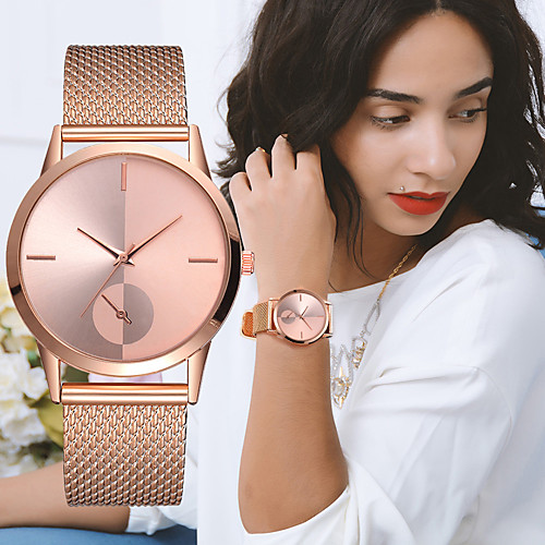 

Women's Ladies Wrist Watch Gold Watch Analog Quartz Luxury Chronograph Creative / One Year