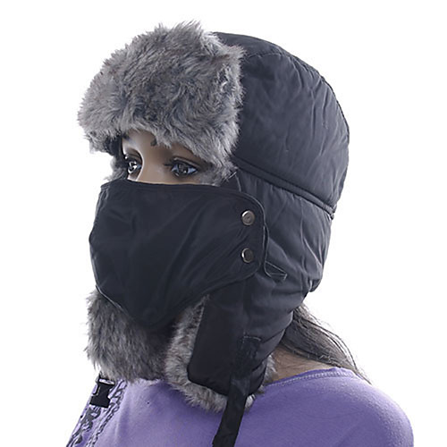

Men's Women's Chapka Hat Fur Hat Winter Sports Thermal Warm Polyester Pollution Protection Mask Hat Ski Wear