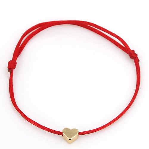 

Women's Friendship Bracelet Braided Heart Ladies Romantic Fashion Cord Bracelet Jewelry Red / Dark Red / Blue For Daily Going out